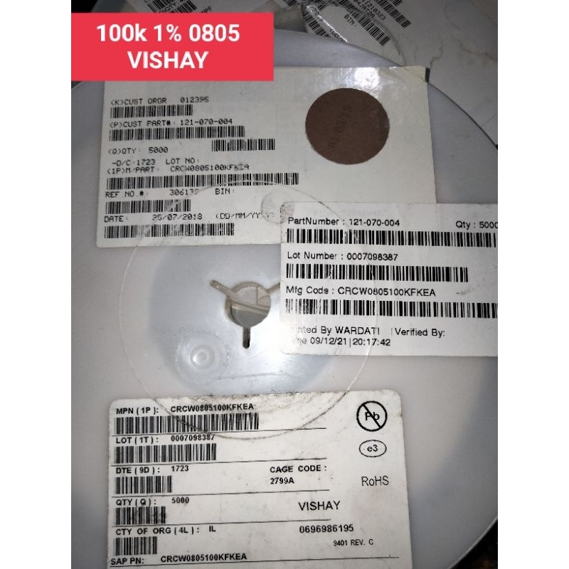 Resistor smd 100k 1% VISHAY (10pcs)