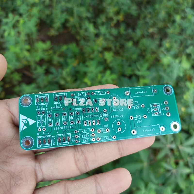 Pcb pre amp stereo double layer