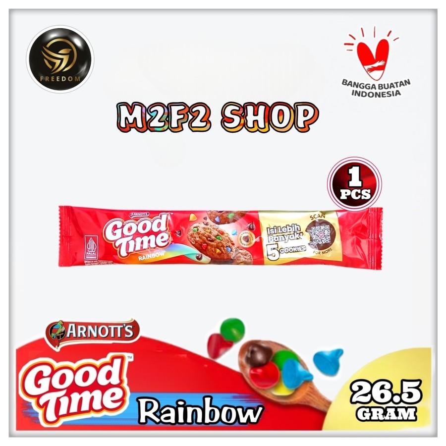 

Good Time Rainbow Cookies | Kukis Cokelat Warna Warni - 26,5 gr (Kemasan Satuan)