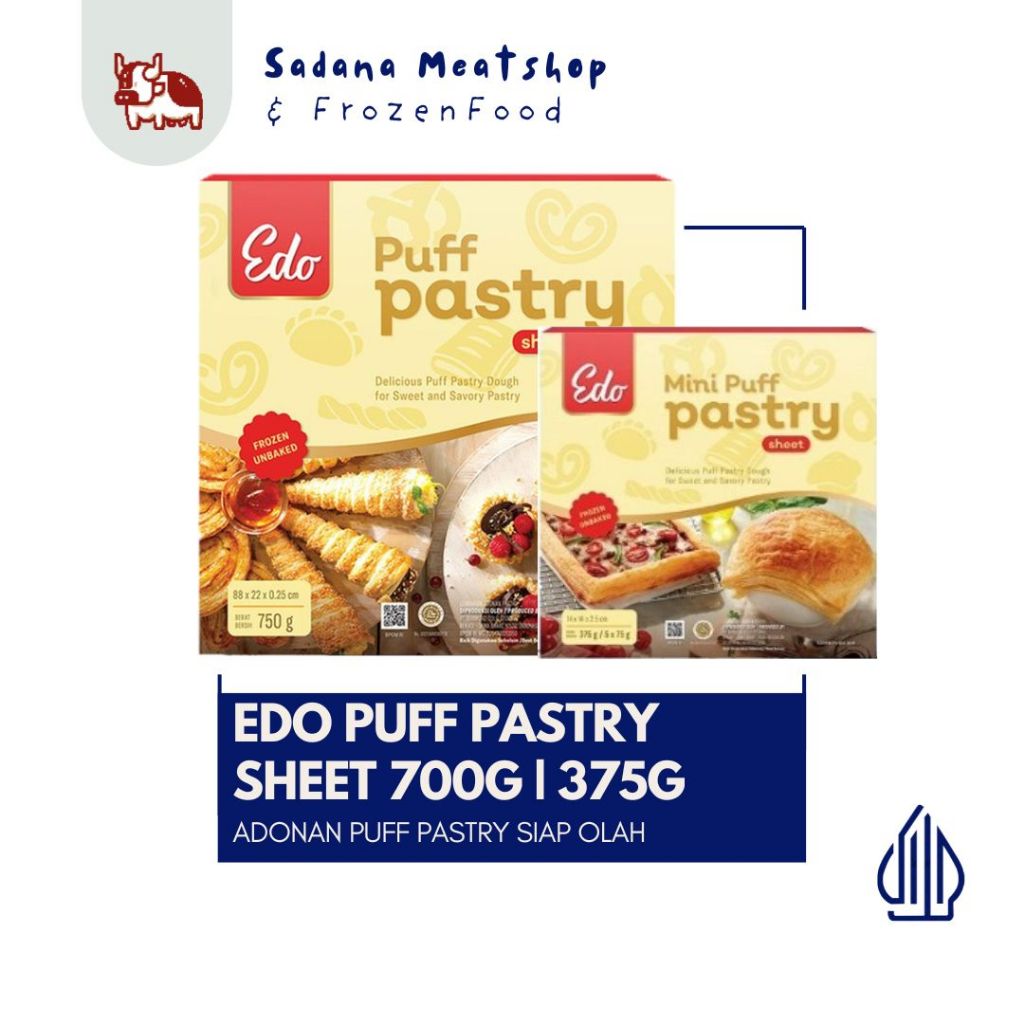 

Edo Puff Pastry Sheet Kulit Pastry Zuppa Mini 375 gram | 750 gram