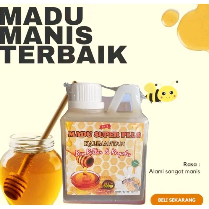 

Madu Super Plus Kaliman Bee Pollen & Propolis 500gr