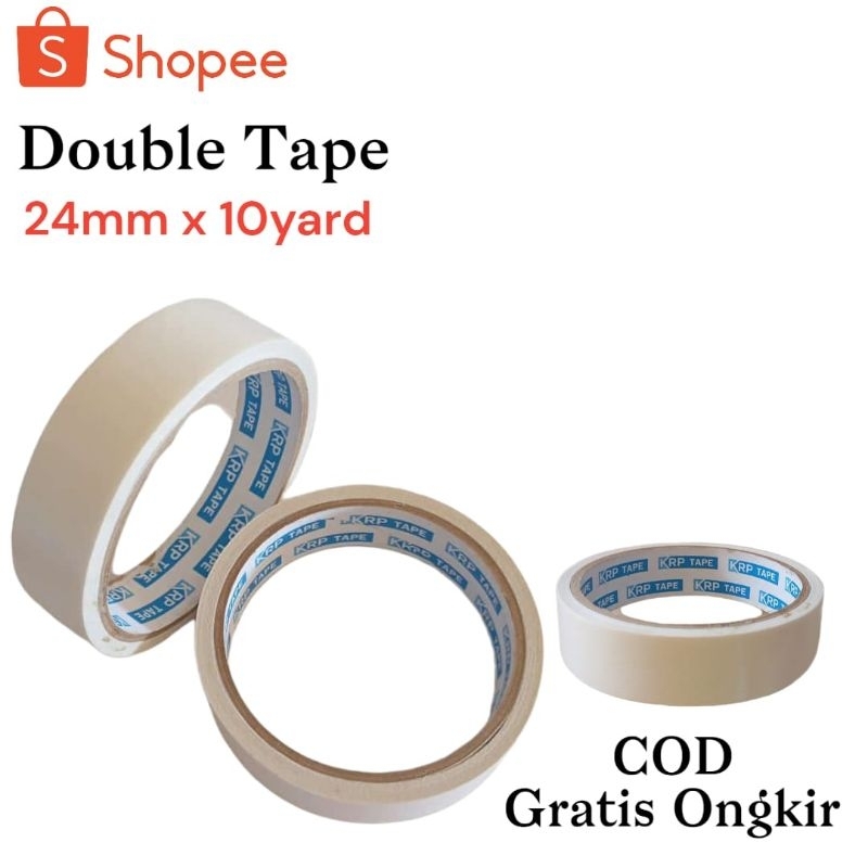 

Double Tape 24mm x 10yard | Double Tape 12mm x 10yard | Double Tape 1inch | Lakban bolak balik