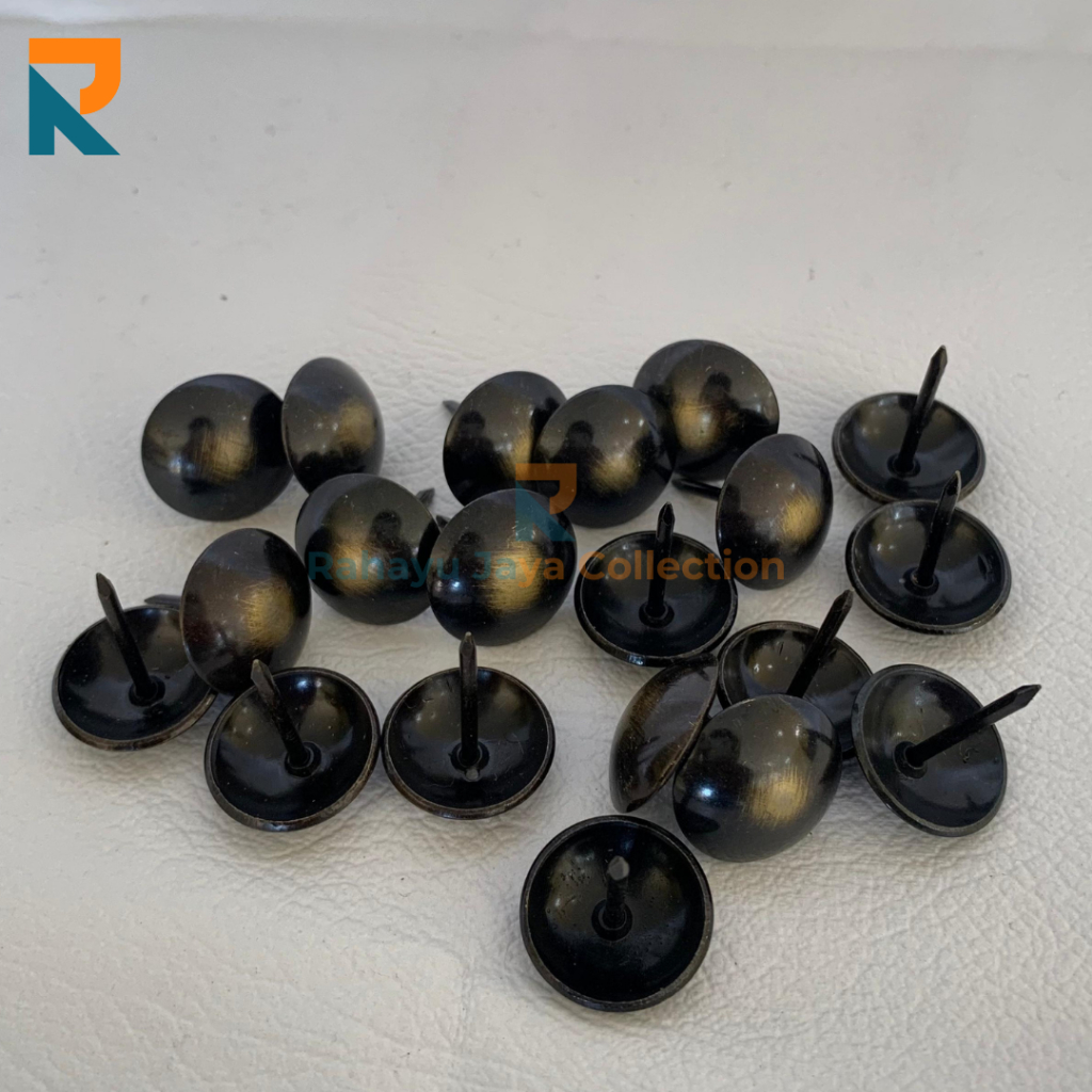 Paku Payung Mata Kucing 19mm / Sofa Nail Black Gold / Mata Kucing / Paku Payung Besar Mata Kucing