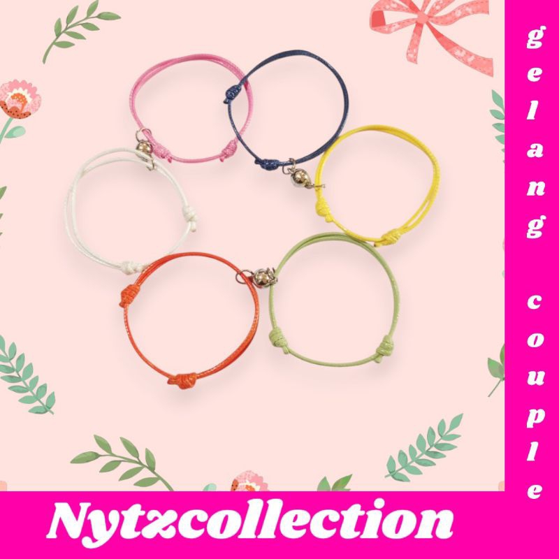 (2gelang) Gelang Couple Gelang Magnet Gelang Persahabatan