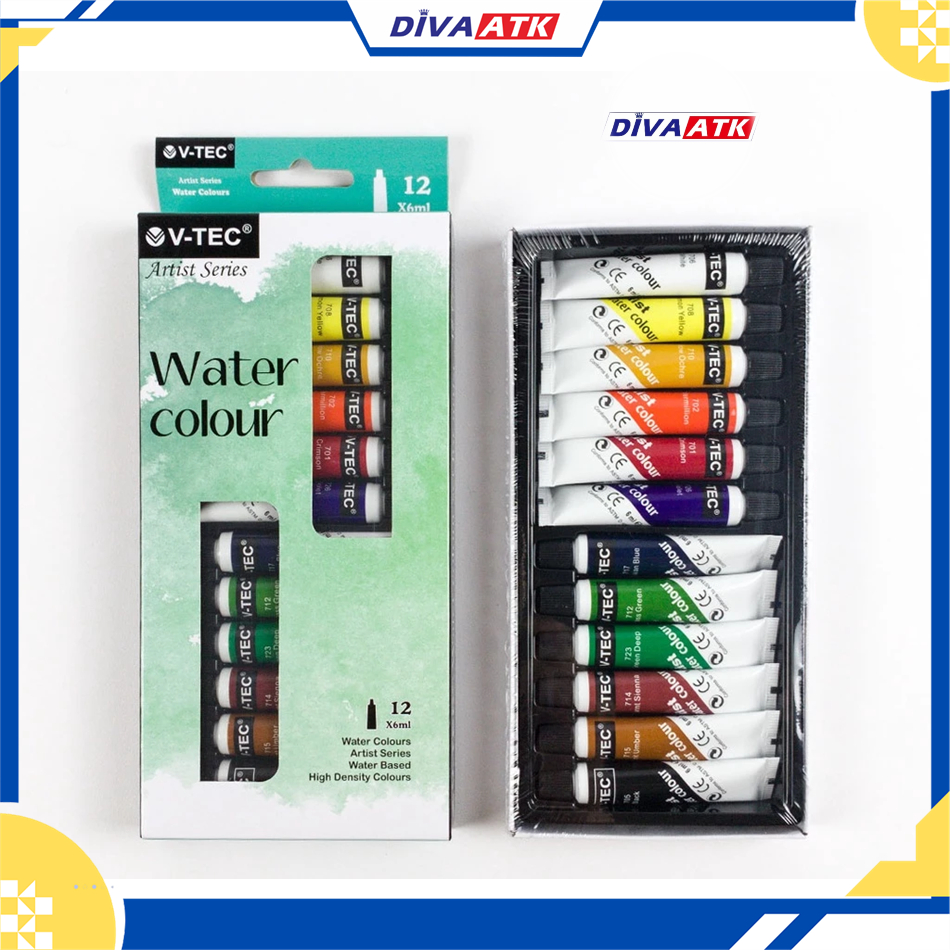 

CAT WATER COLOUR V-TEC 12 WARNA