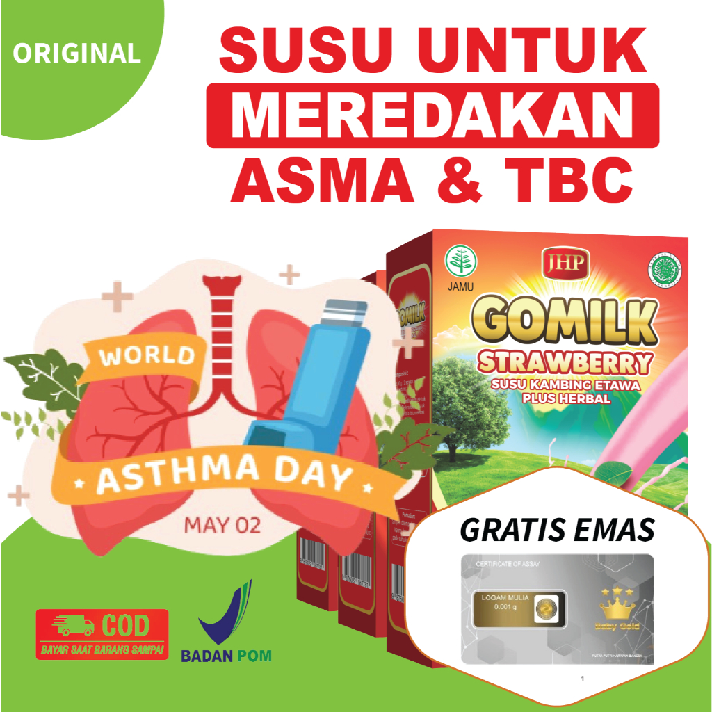 

[ BISA COD + GARANSI ] [ BELI 1 GRATIS GELAS ] [ BELI 2 GRATIS EMAS ] Gomilk Susu Kambing Etawa Plus Herbal Meredakan Asma dan TBC