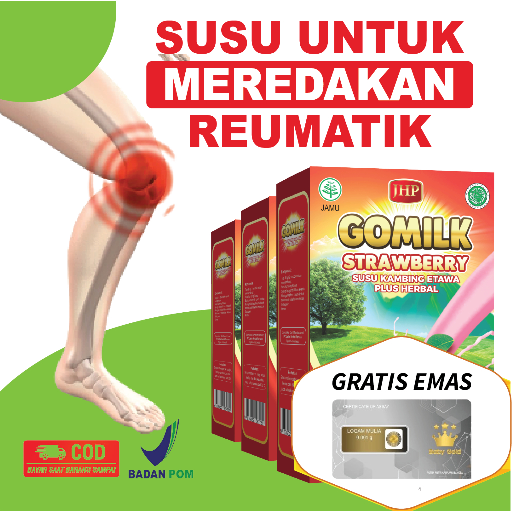 

[ BISA COD + GARANSI ] [ BELI 1 GRATIS GELAS CANTIK ] [ BELI 2 GRATIS EMAS ] Gomilk Susu Kambing Etawa Plus Herbal Susu untuk Meredakan Reumatik dan Asam Urat