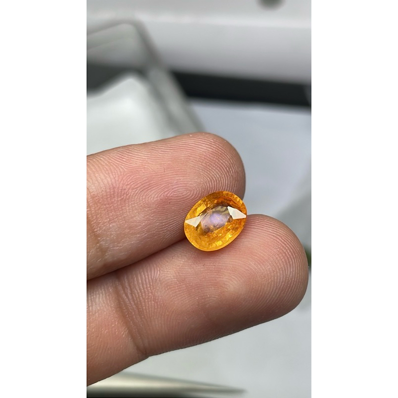 TERMURAH Natural Yellow Sapphire + Memo GRI