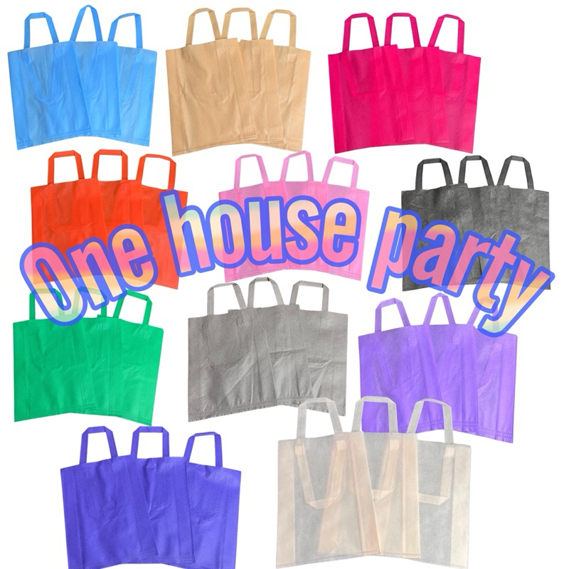 

Tote bag goodie bag polos tas spunbond tote bag 35 cm x 25 cm paper bag tas kain one house party