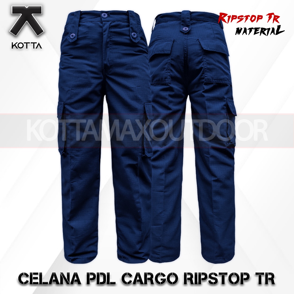 CELANA PDL NAVY BIRU DONGKER PANJANG CARGO LAPANGAN KERJA SATPAM DISHUB KERJA RIPSTOP PRIA WANITA