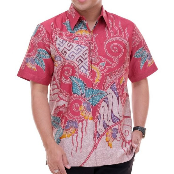 Kemeja Batik Pekalongan / Batik Tulis Satin / Kemeja Formal Pria