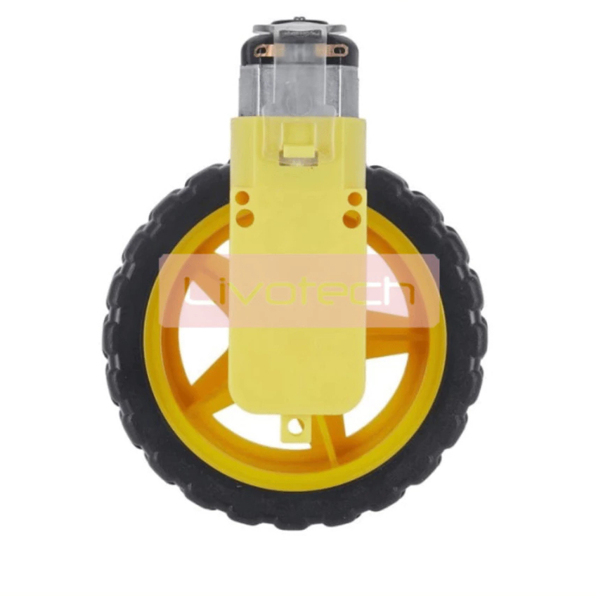 Motor DC Gear Box DC Motor With Tyre Gear Motor Set Arduino Motor DC Gearbox Ban Dinamo Mobil Robot