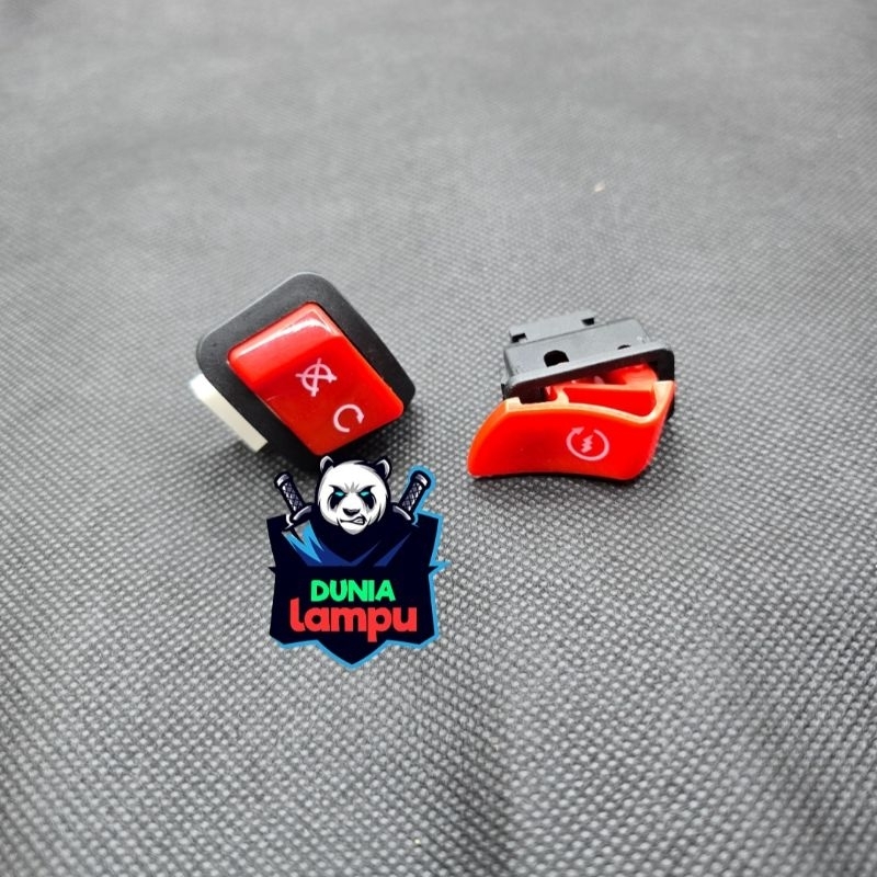 Promo Saklar Starter Engine Tombol Warna Merah Vietnam Switch Lampu Beam Dimmer LED Dim Mesin Motor 