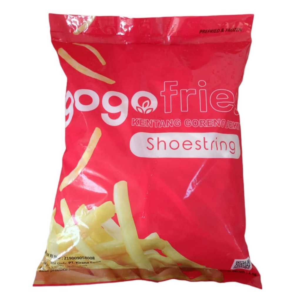 

GOGO Shoestring Crinkle Kentang Goreng 1kg - Makanan Beku Praktis untuk Cemilan dan Hidangan