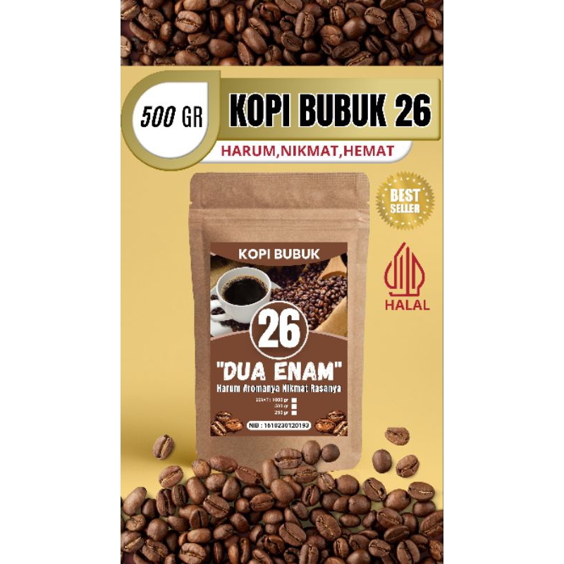 

KOPI BUBUK 26 ROBUSTA 500gr
