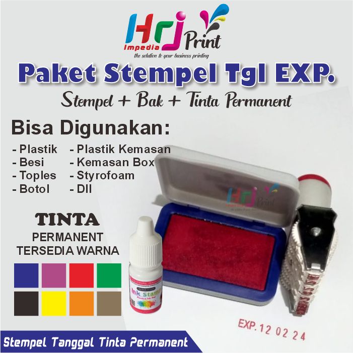 Stempel expired date Tinta Permanen | Stempel tanggal tahun bulan | Stempel expired date permanen di