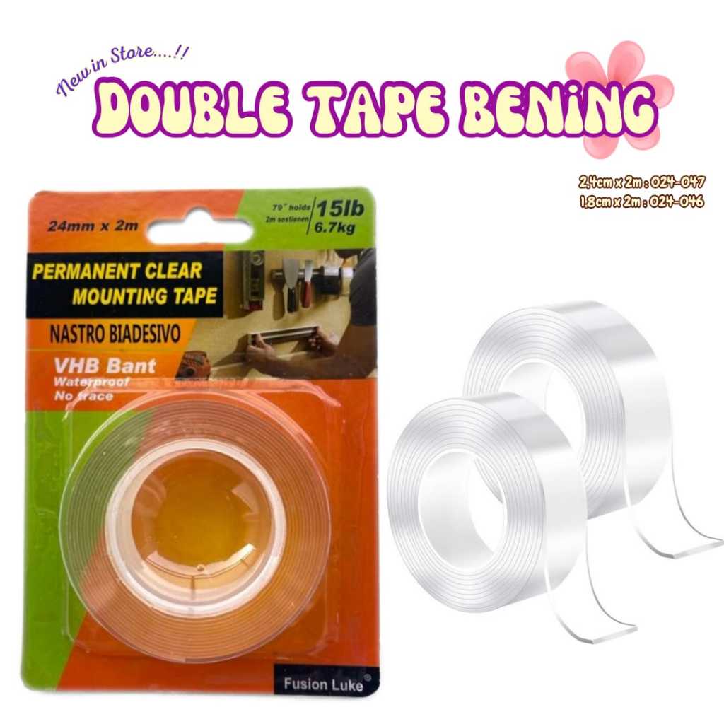 

Double Tape Bening/Selotip Serbaguna/Selotip Transparant Waterproff
