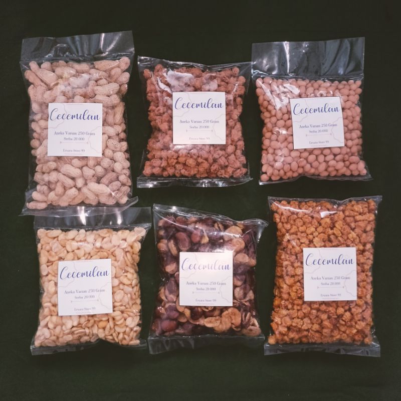 

Aneka Snack Kacang Kacangan CECEMILAN 250Gram