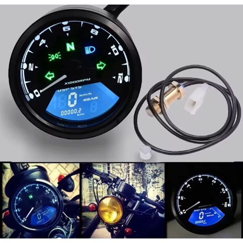 speedometer bulat digital babon cb rxking Tiger ninja Vixion universal