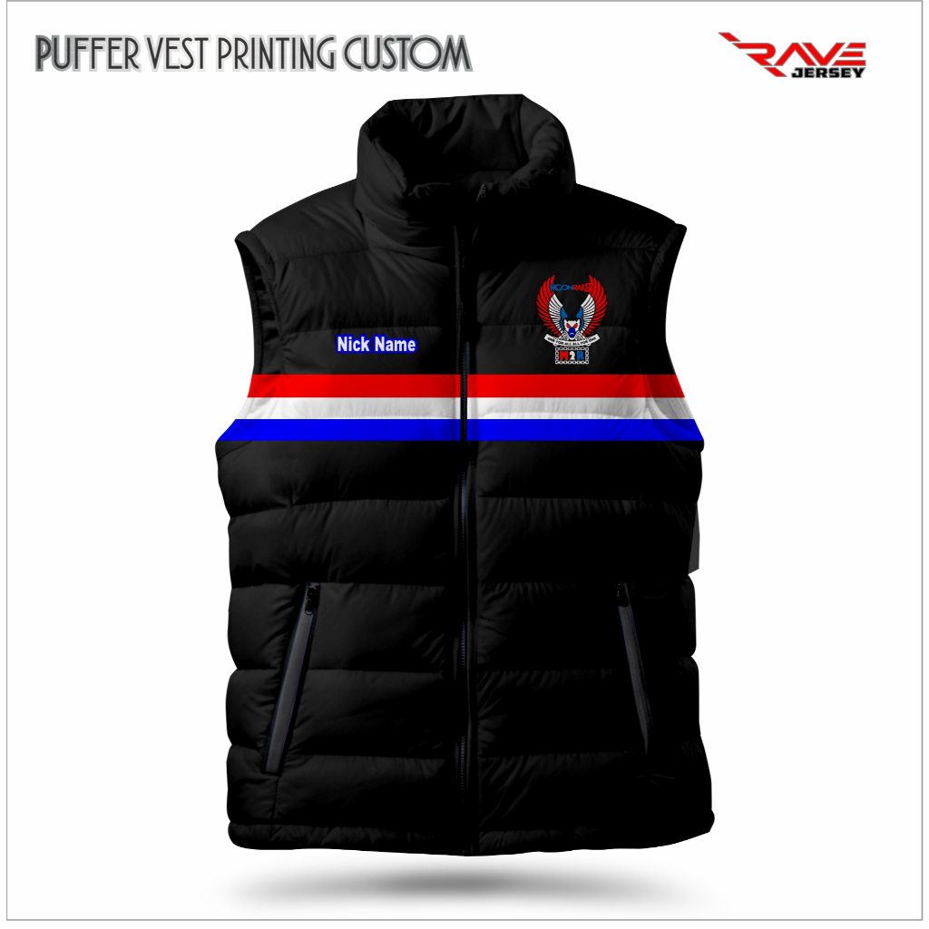 ROMPI PUFFER/DACRON/GELEMBUNG MOONRAKER FULL PRINTING CUSTOM (DESAIN SUKA SUKA)