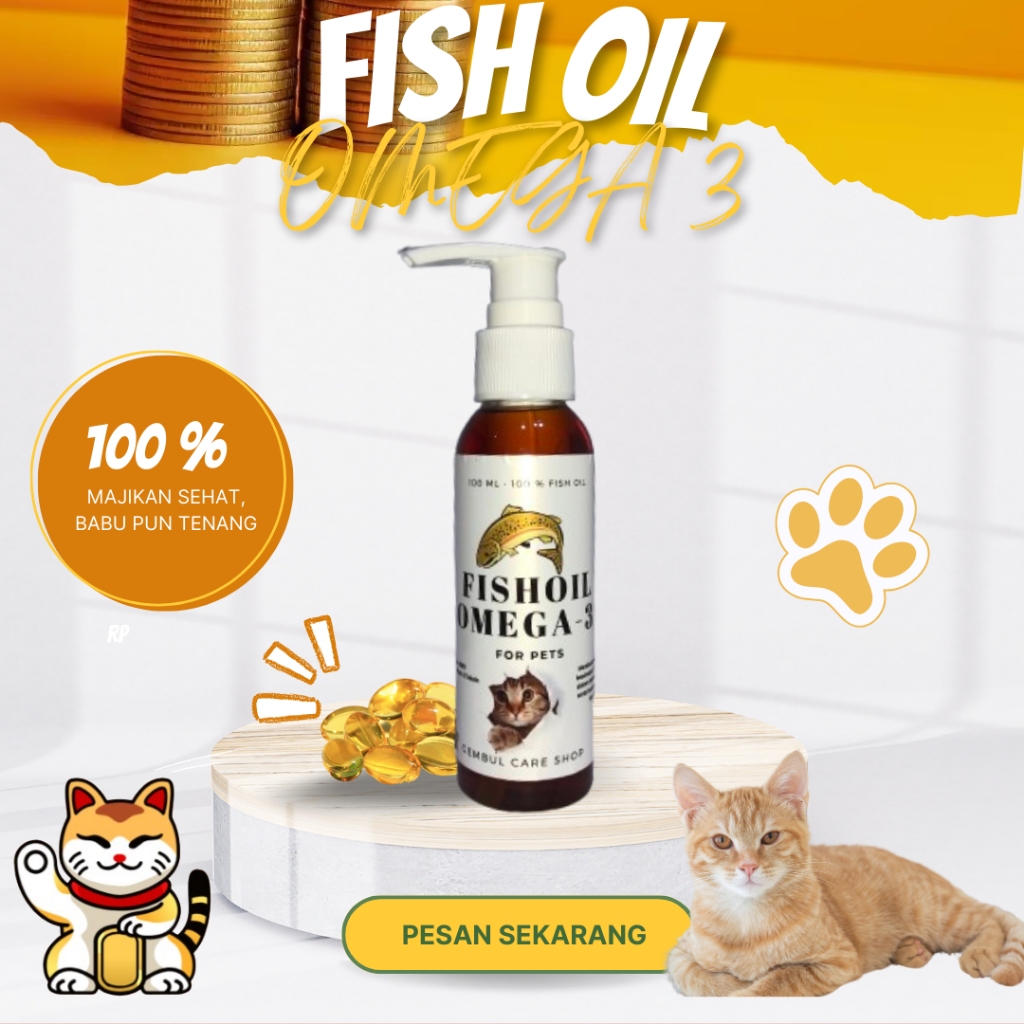 MIYAK IKAN OMEGA 3 FISH OIL SALMON OIL MINYAK IKAN UNTUK KUCING
