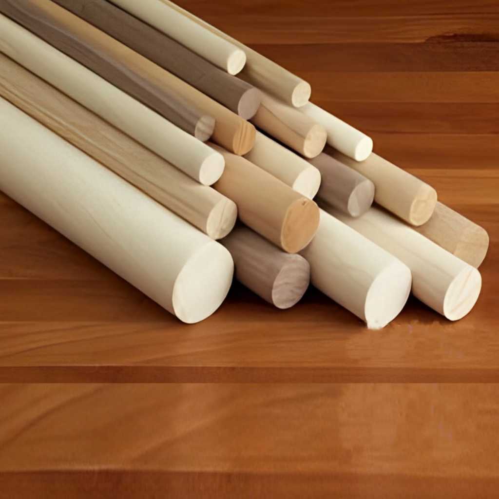 Kayu Dowel, Diameter 1,9-2cm, panjang dowel kayu macrame 10cm - 50cm
