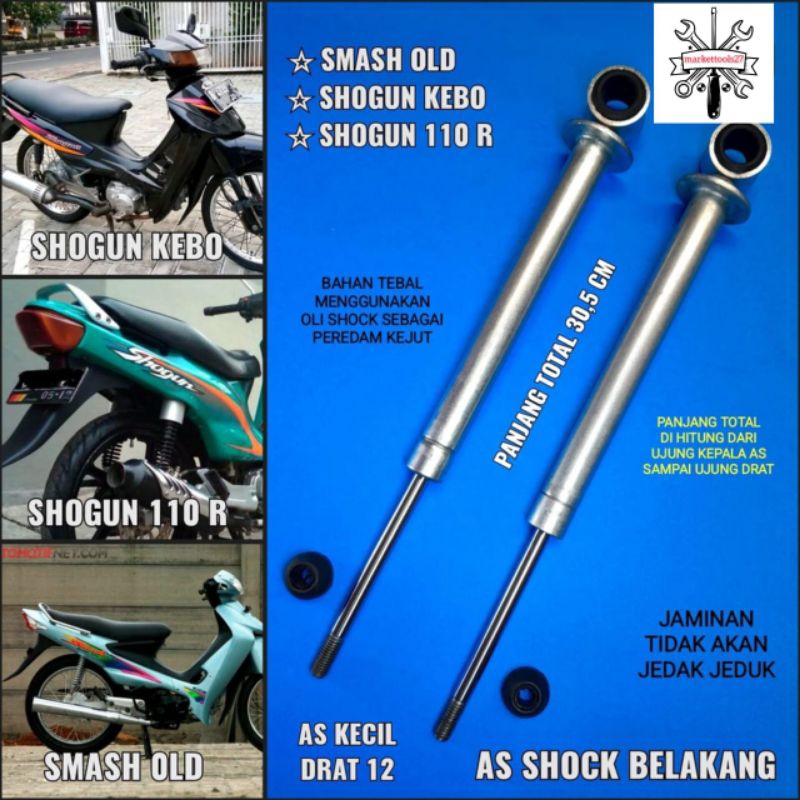 hidrolis shock belakang smash old smash New shogun 125 suzuki tetangga axelo