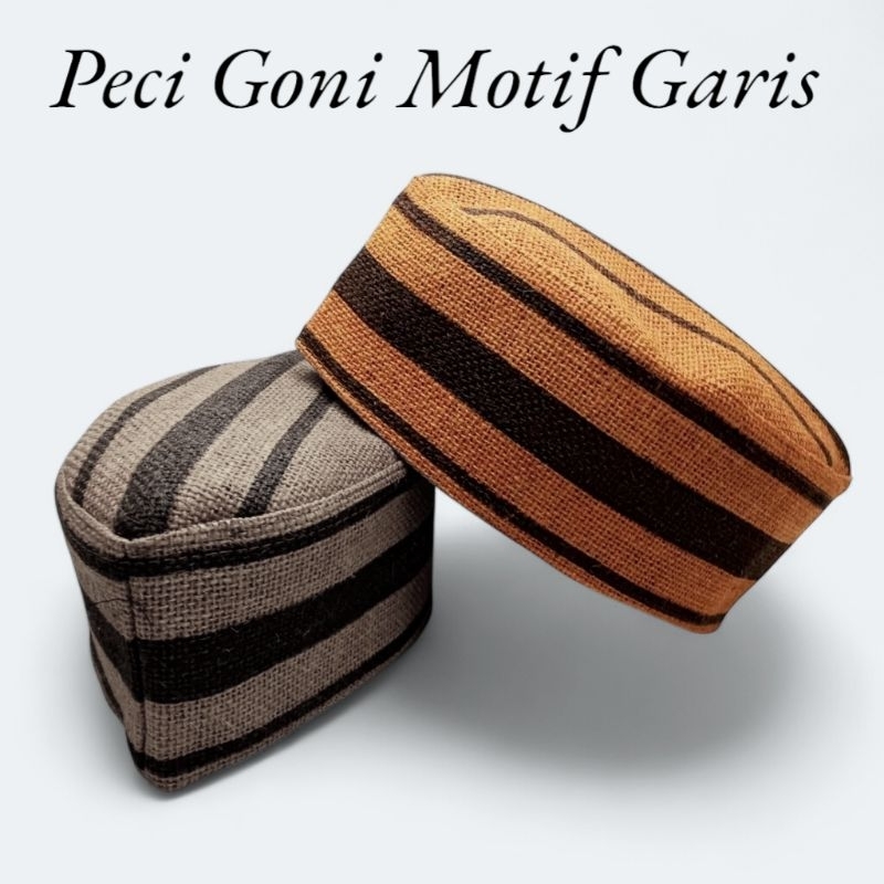 Peci Songkok Motif Terbaru / Peci Goni Plat Hitam / Songkok Rajut Goni / Peci Motif Pria