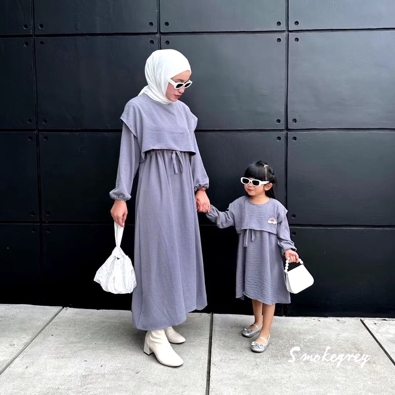 Gamis Anak Model Terbaru Bahan Crinkle Air Flow Premium