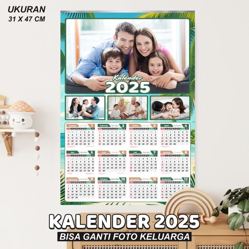 

Kalender 2025 Aestetik Custom Foto Keluarga Termurah