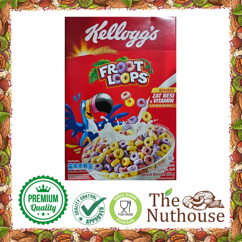 

300gr Kellogg's Froot Loops Breakfast Cereal / Sereal Sarapan Jagung Gandum Barley [HALAL]