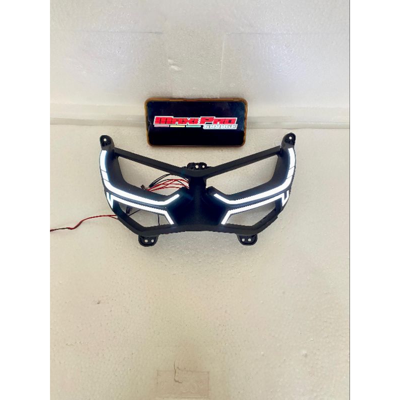 Frame Lampu Alis DRL Alis Lazy Nmax New V3 Motorcycle Nmax Lampu Alis