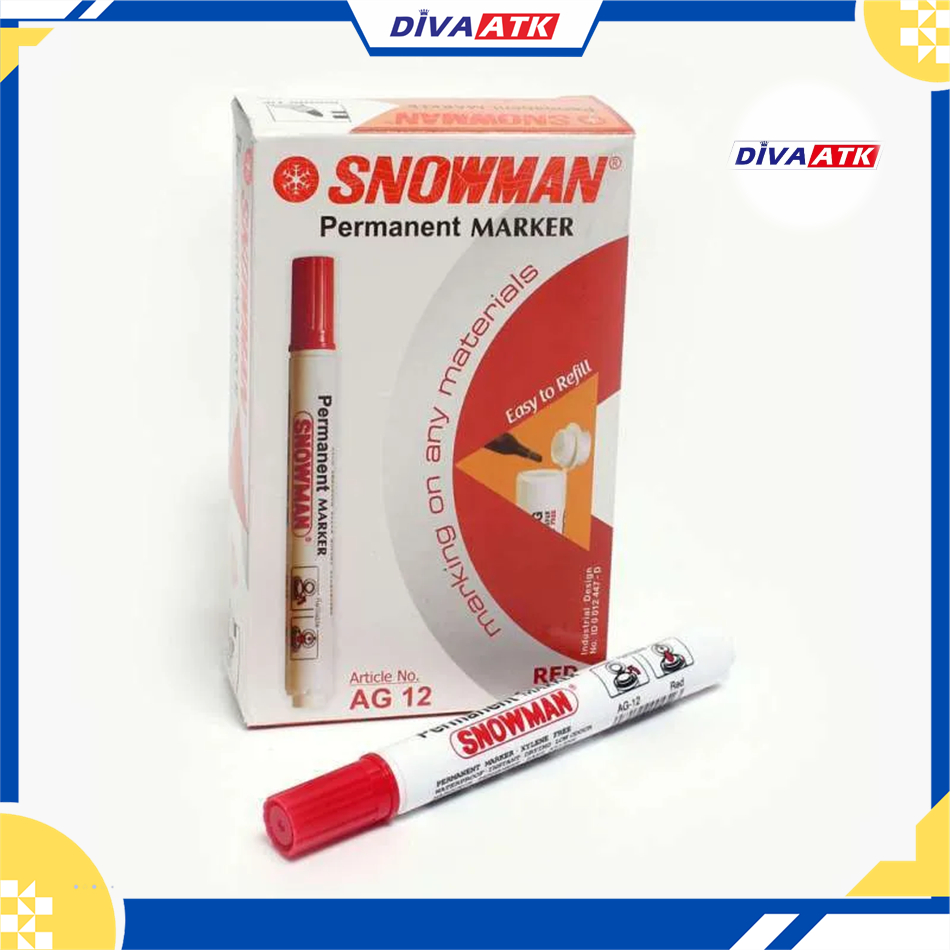 

SPIDOL SNOWMAN MARKER PERMANEN AG-12 MERAH