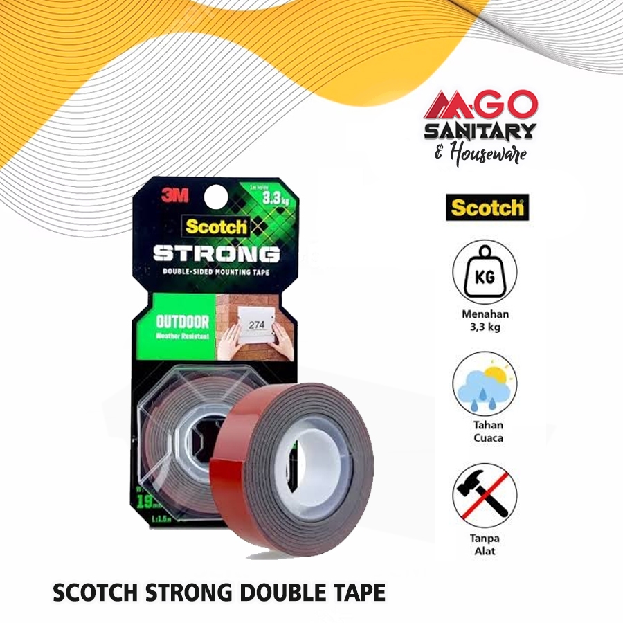 SCOTCH LEM DOUBLE 3M TAPE SUPER KUAT/LEM DOUBLE TAPE OUTDOOR/ FOAM TAPE 3M