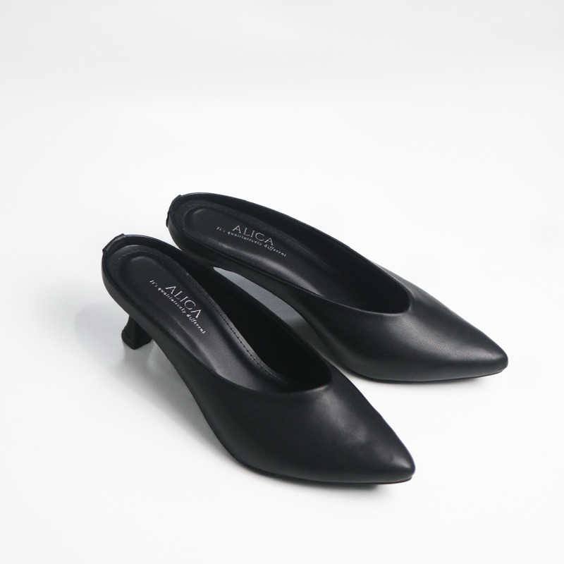Alica Laviola Sepatu Pantofel Wanita Hak 5cm Hitam