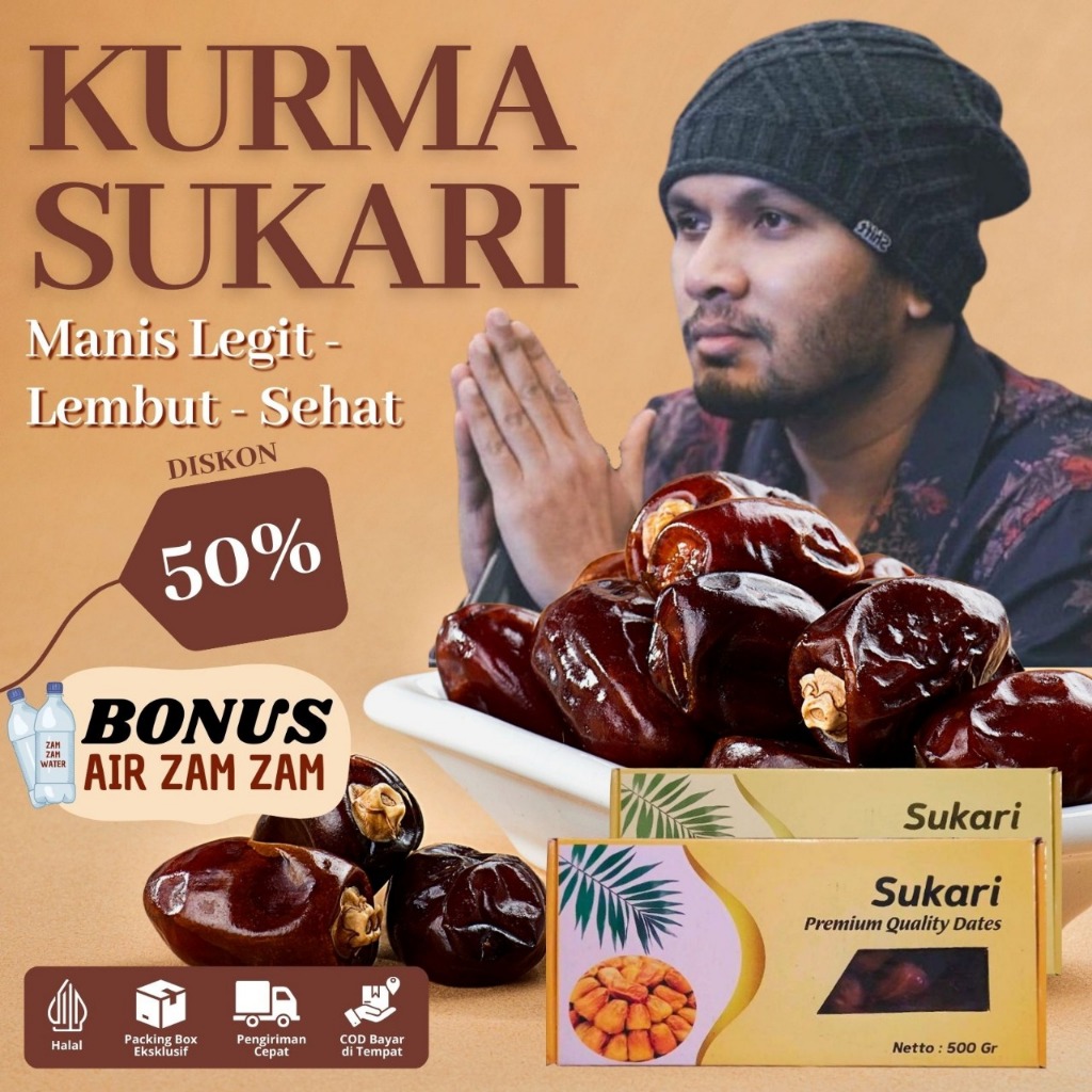 

[BEST SELLER] KURMA RAJA SUKARI AL QASSIM ASLI Bonus Air zam-zam