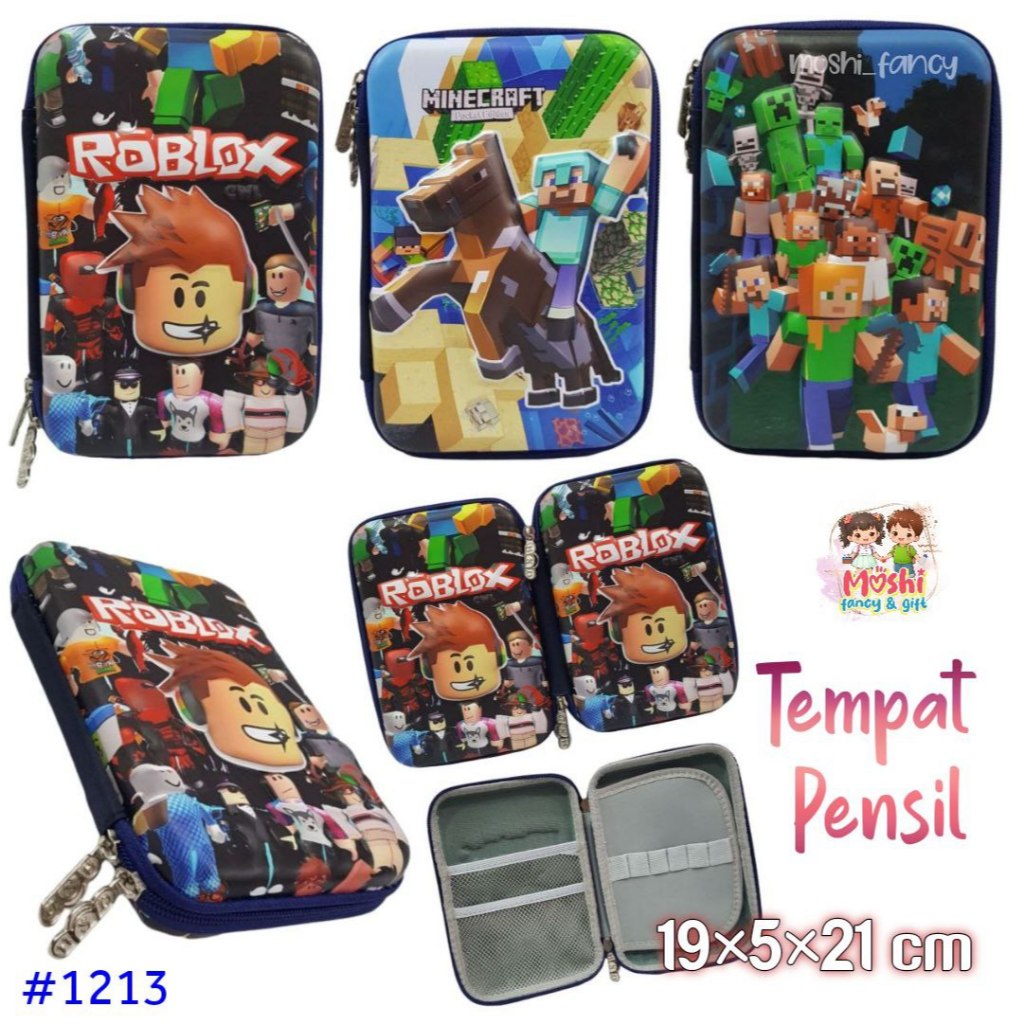 

Tempat Pensil Motif Minecraft dan Roblox / Alat Tulis Roblox / Stationary Minecraft dan Roblox / Kotak Pensil Anak Laki-Laki / Pencil Case Boy