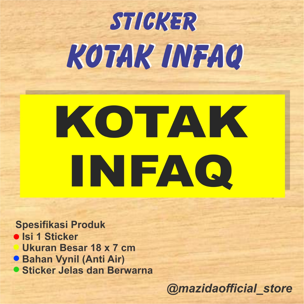 

Sticker Kotak Infaq Sedekah Masjid Anti Air