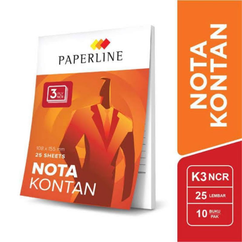 

nota kontan kecil 3rangkap K3 paperline 1pak isi 10pcs