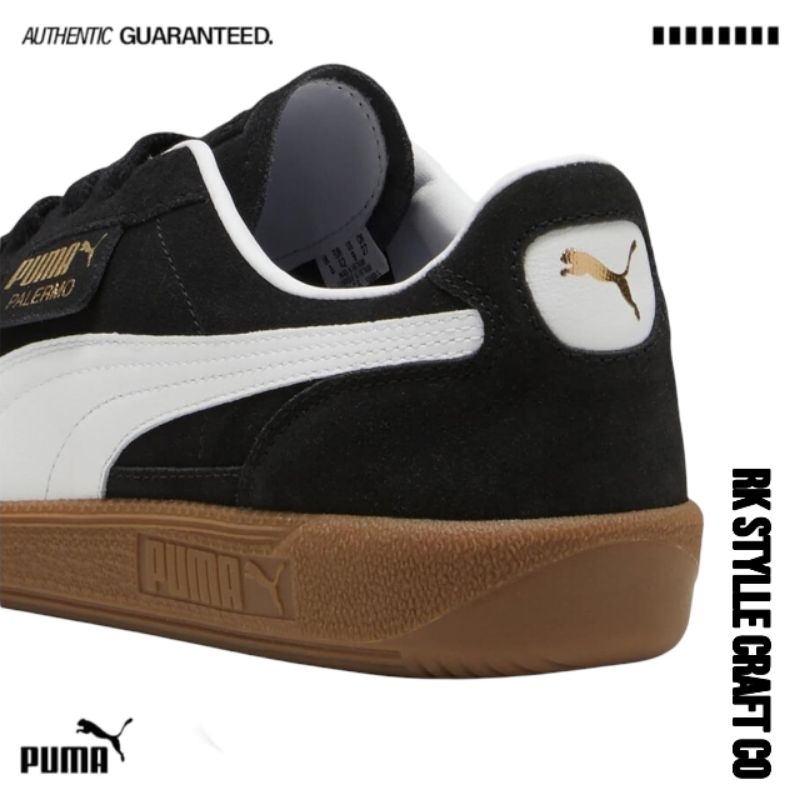Puma Palermo Suede Vintage Black Frosted Ivory Black Gum 100%Original Resmi