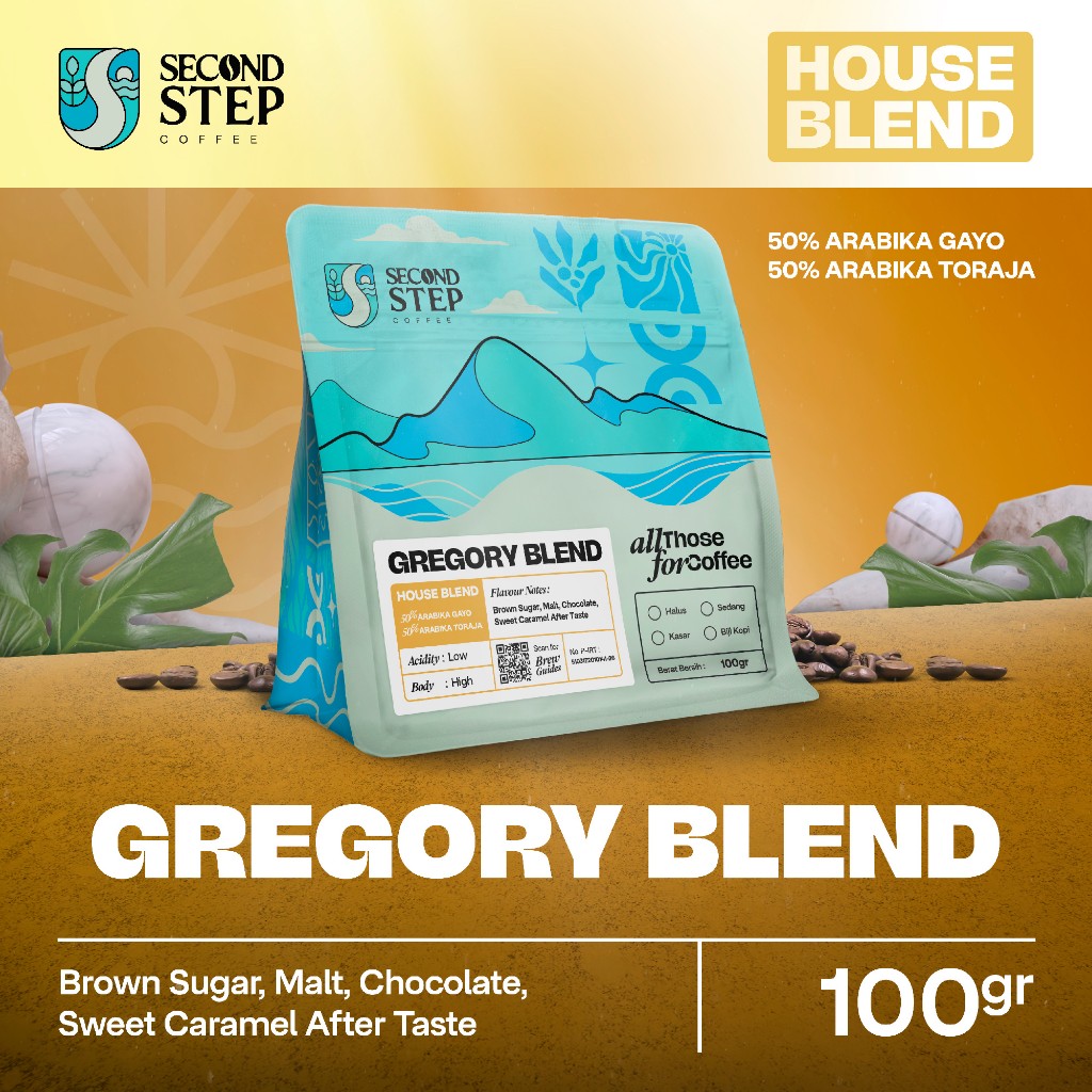 

Kopi Gregory Espresso House Blend Arabika Coffee Bean Arabica 100 Gram