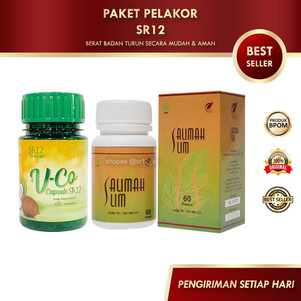 PAKET PELAKOR SR12 / PELUNTUR LEMAK KOTOR SR12 / PELANGSING AMPUH BPOM