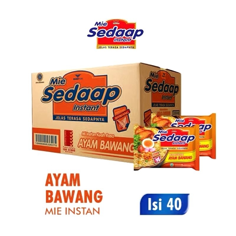 

Mie Sedap Kuah Ayam Bawang 1 dus isi 40 pcs