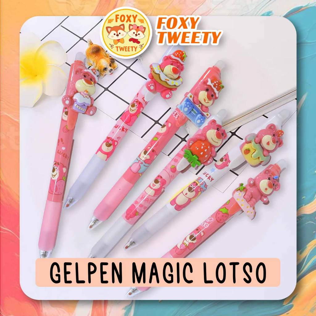 

(Live) Gelpen Ajaib Bisa Di Hapus Dengan Motif Karakter Lotso Lucu Ketebalan 0.5mm - No 209