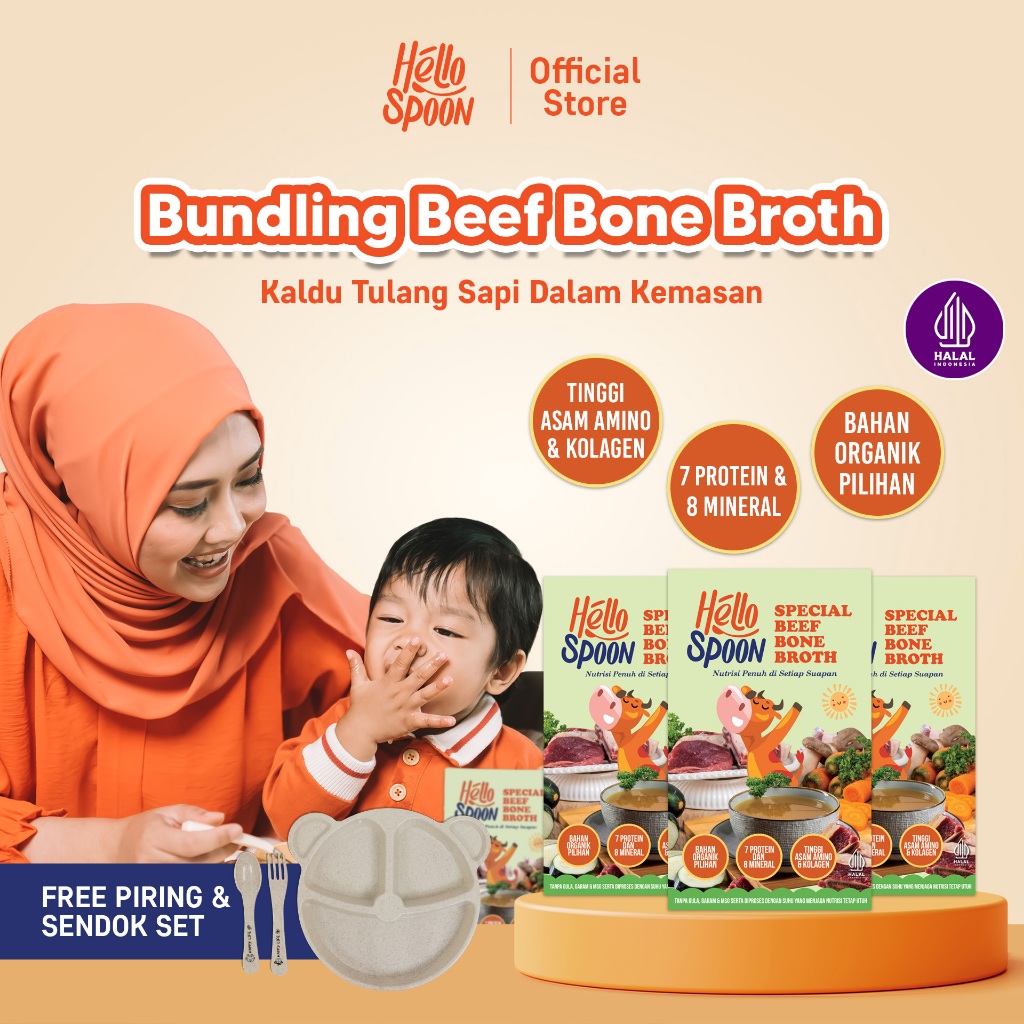 

Paket Bundling - Beef Bone Broth Hello Spoon / Soup Kaldu Tulang Sapi - 100% bahan alami - Tanpa MSG & Pengawet