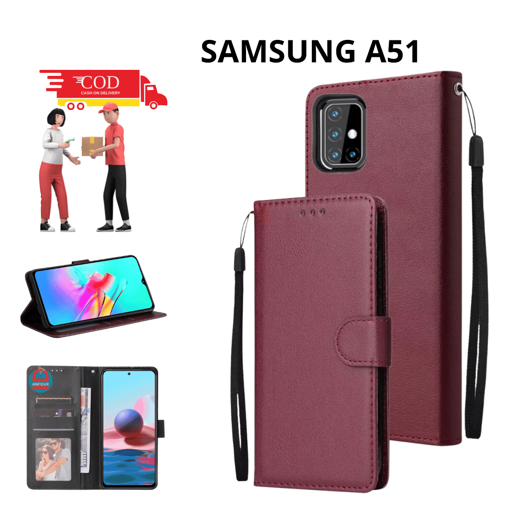 CASE HP SAMSUNG A51 CASING DOMPET FLIP CASE WALLET FLIP LEATHER CASE PREMIUM CASING HP