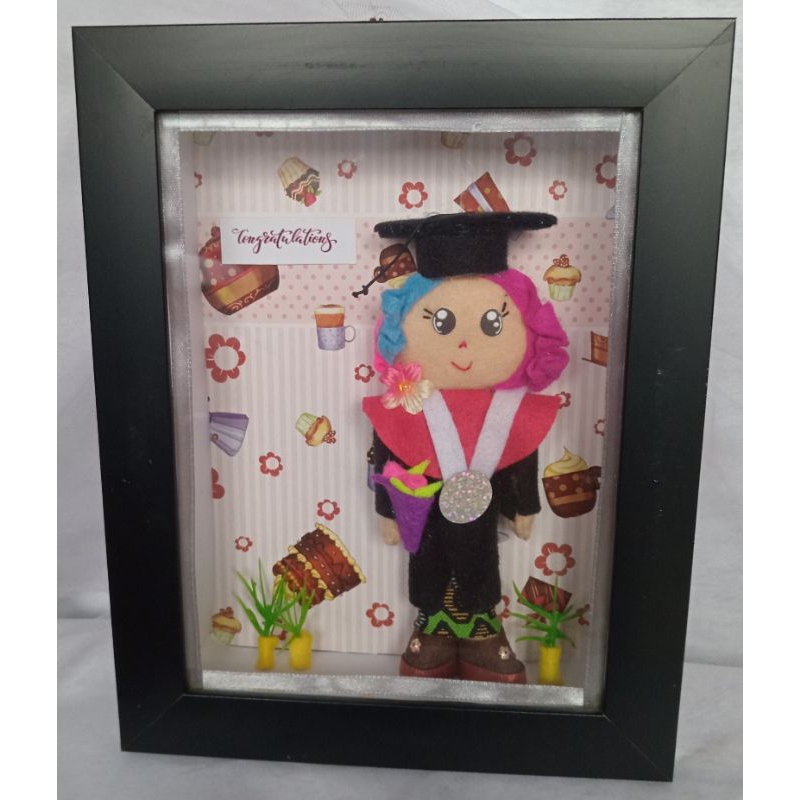 Boneka wisuda / Boneka wisuda flanel / Kado wisuda / Hadiah wisuda Boneka flanel / Boneka wisuda had