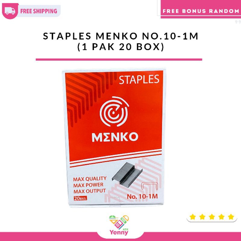 

Menko Staples No.1-10M (1 Pack 20 Box)