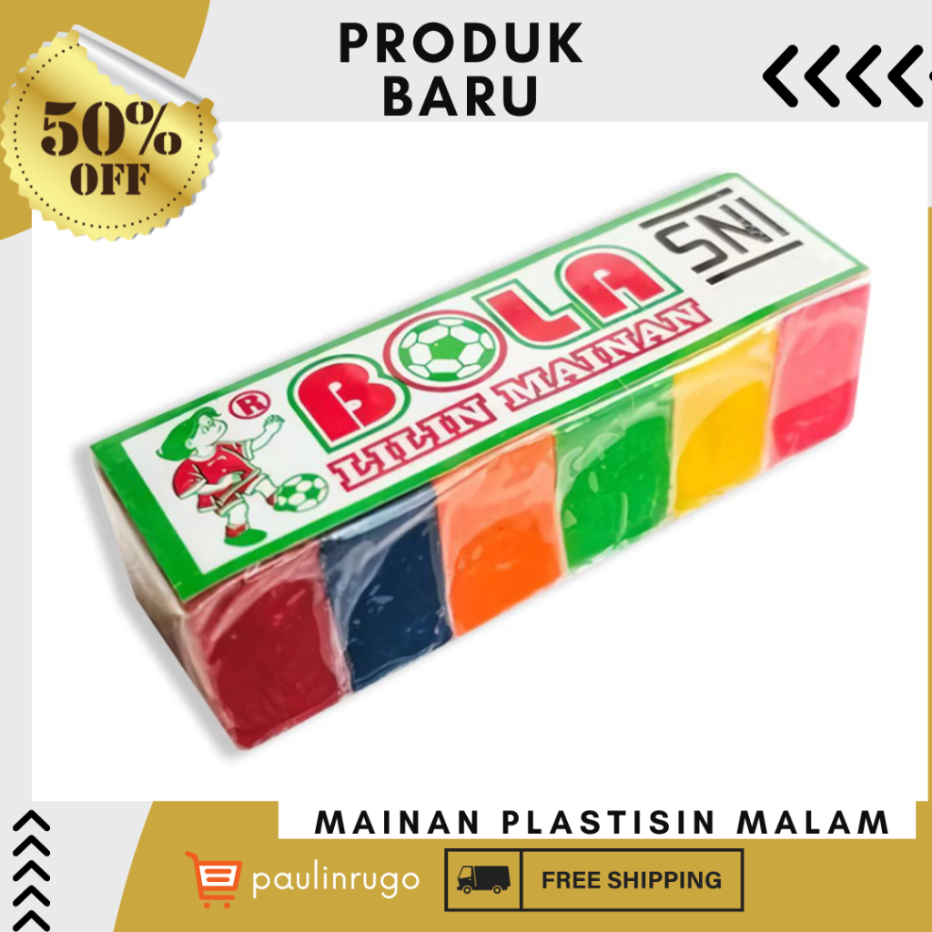 MAINAN MALAM/MAINAN LILIN|Lilin Mainan Plastisin Malam DIY Merk Bola - Mainan Edukasi Mainan