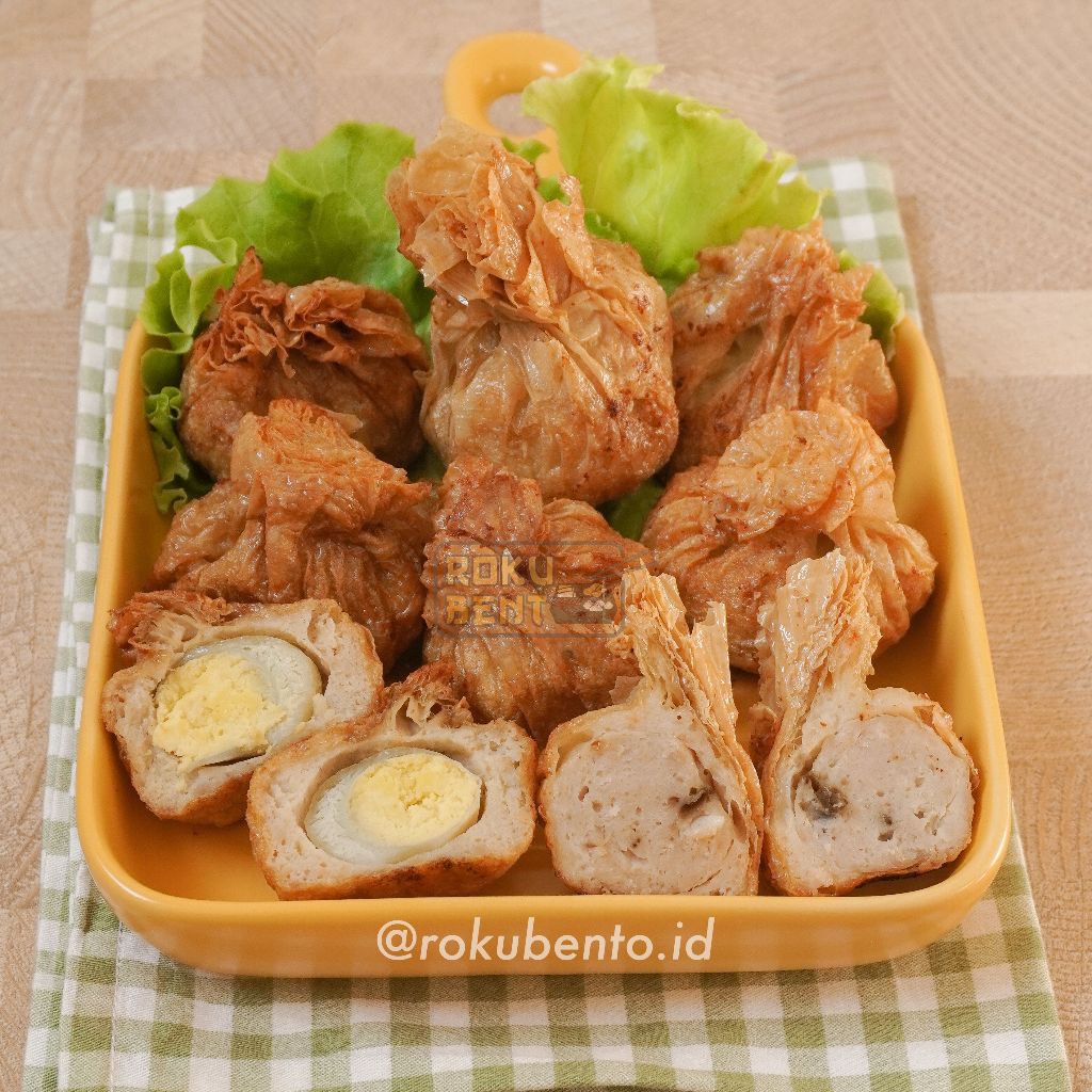 

Orokudo isi Telur Puyuh Roku Bento PIK Homemade Nugget / Money Bag Siap Goreng - Lauk Bekal Praktis